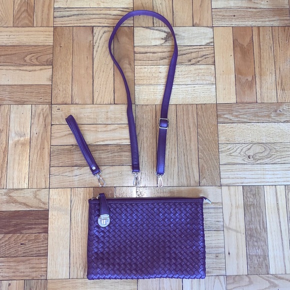 NWOT leather woven convertible bag/clutch - Picture 6 of 16